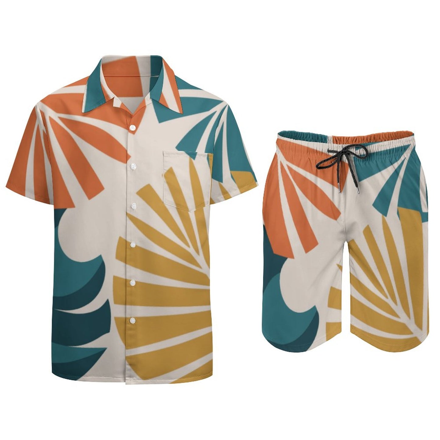 Men's Retro Hawaiian Shirt Set