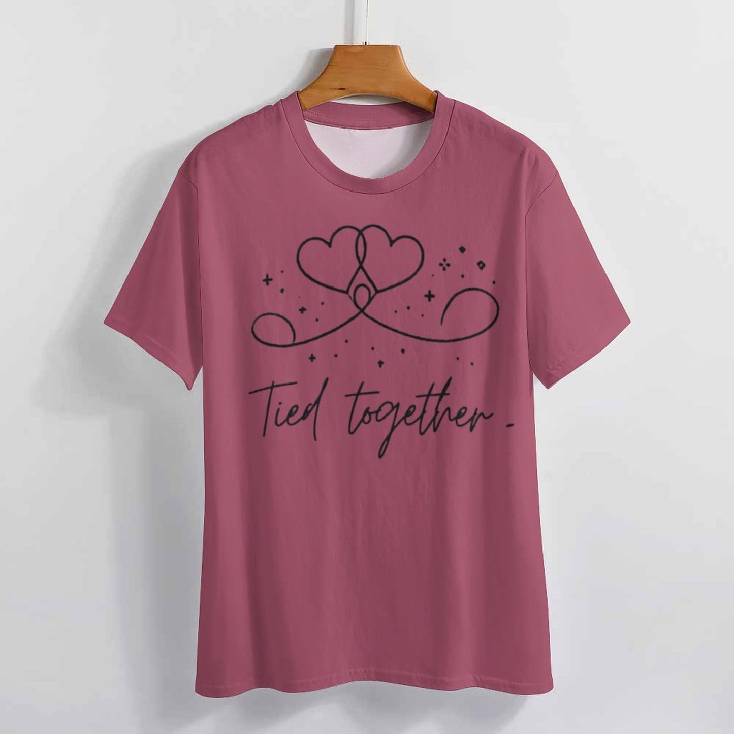 Tied Together Couples Matching T-Shirt & Crop Top – Romantic Valentine’s Day Outfit