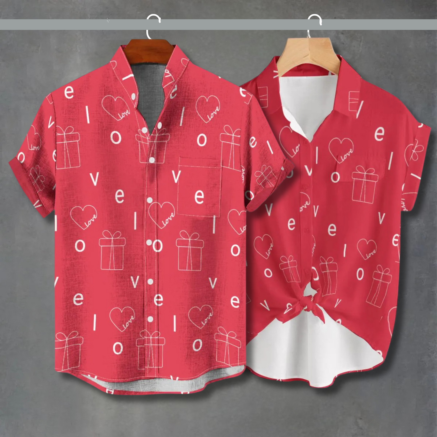 Red Heart Print Shirt – Romantic Valentine’s Outfit