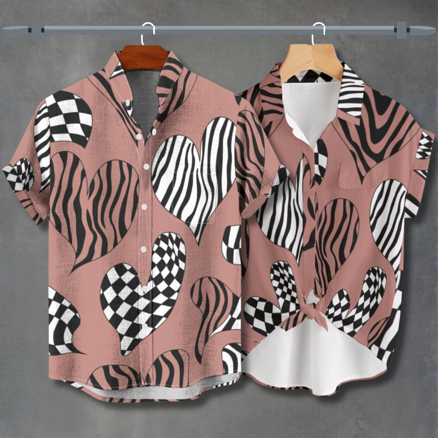 Zebra Heart Print Valentine’s Shirts – Trendy & Stylish