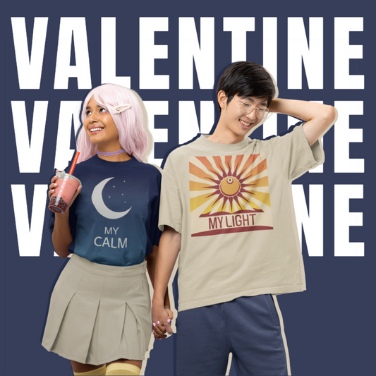 Sun & Moon Couple Shirts – Matching Cosmic Energy Tees