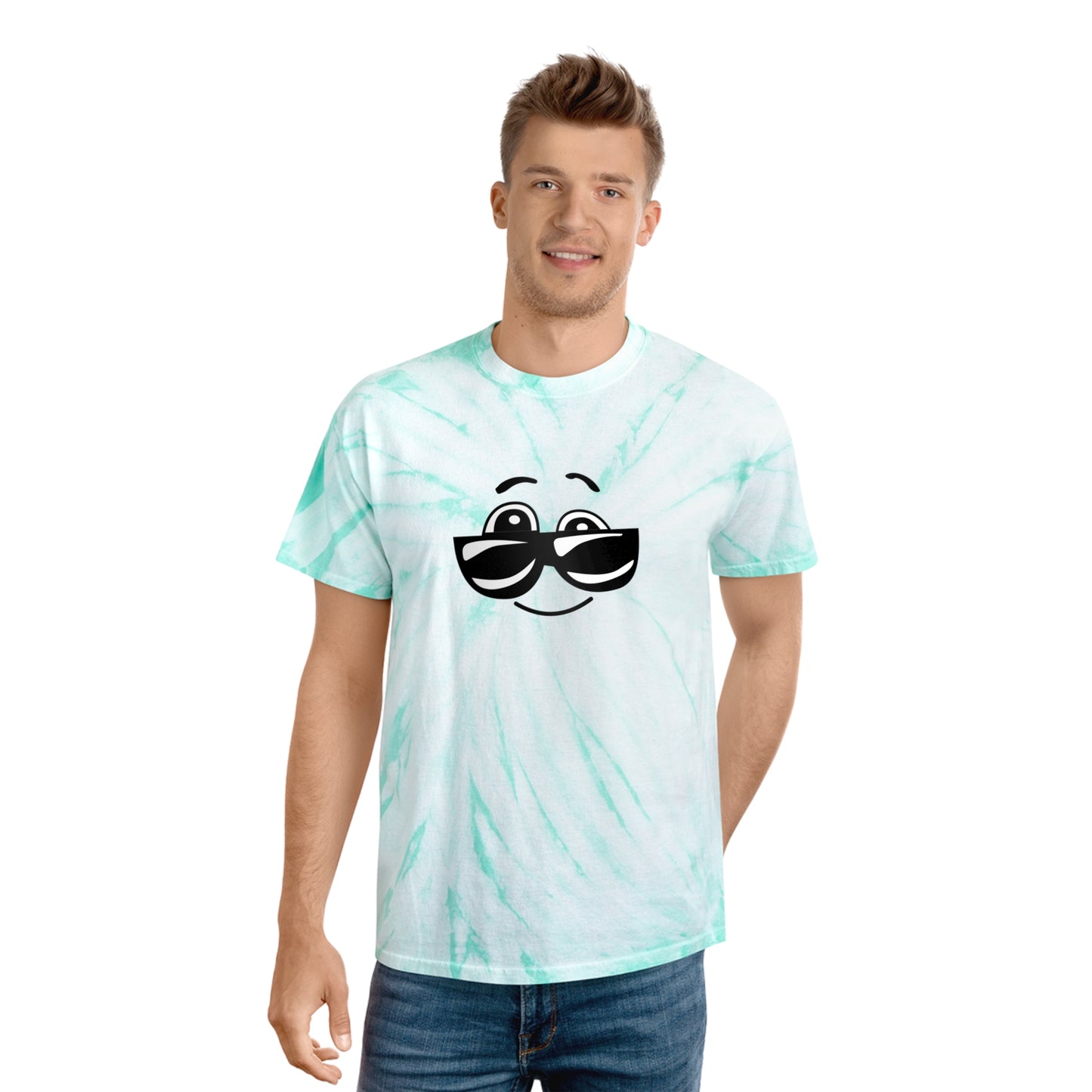 Tie-Dye Cyclone T-Shirt – Groovy Hippie Emoji Design