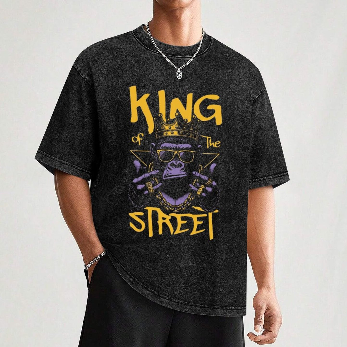 King of the Street Gorilla T-Shirt - Vintage Urban Style