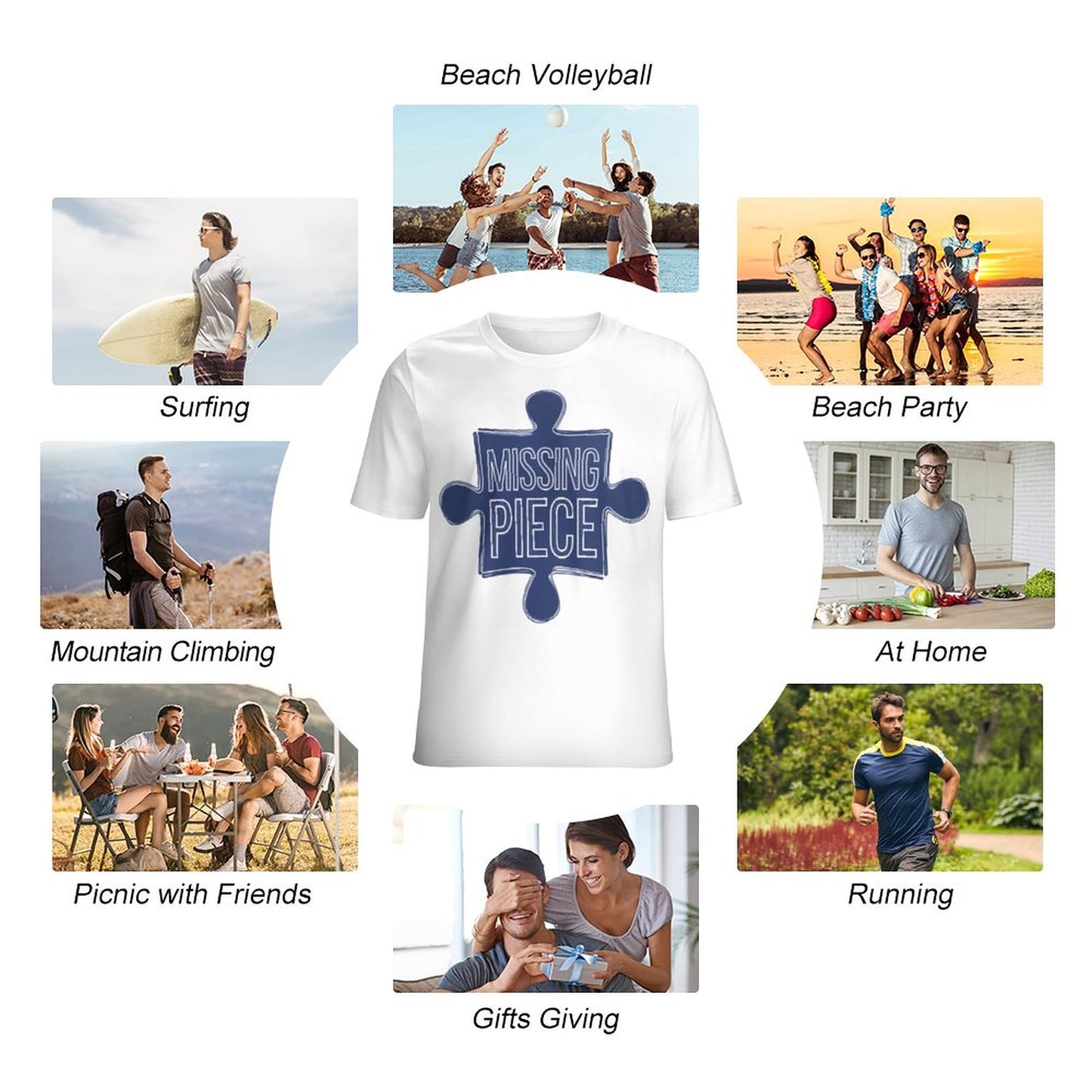 Puzzle Love Couple Tees – Matching Valentine Shirts