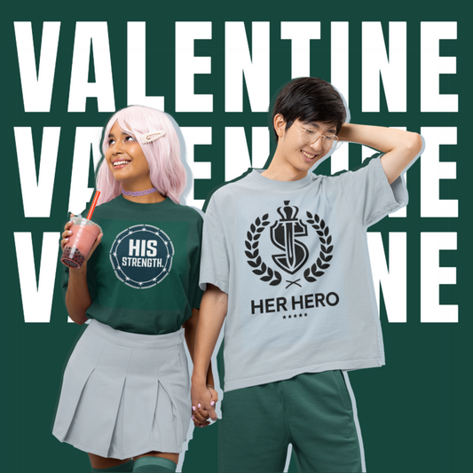 Her Hero & His Strength Matching Tees