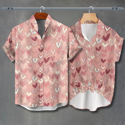 Romantic Heart Print Shirts – Perfect Valentine’s Gift