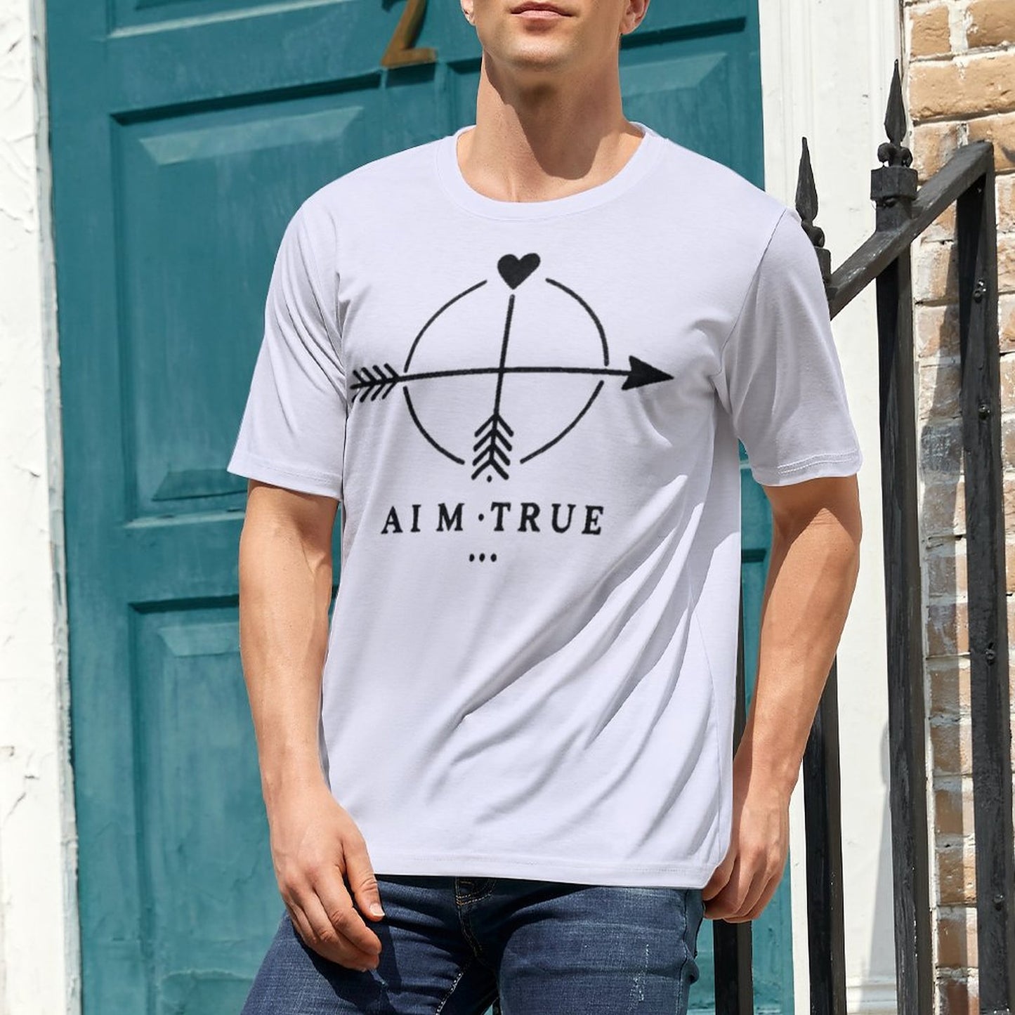 Aim True Archery T-Shirt - Matching Valentine's Outfit for Couples