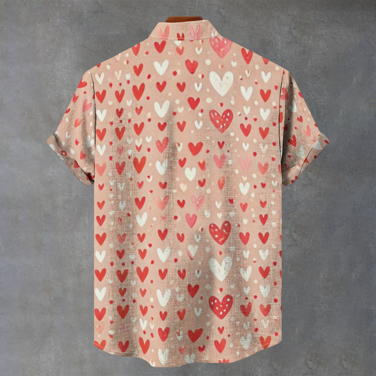 Valentine’s Heart Print Shirt – Romantic Couple Outfit