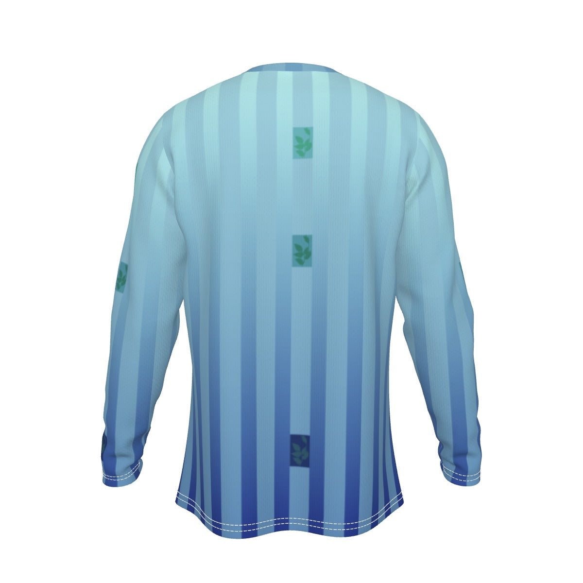 Men’s Gradient Blue Long Sleeve T-Shirt – Lightweight & Stylish