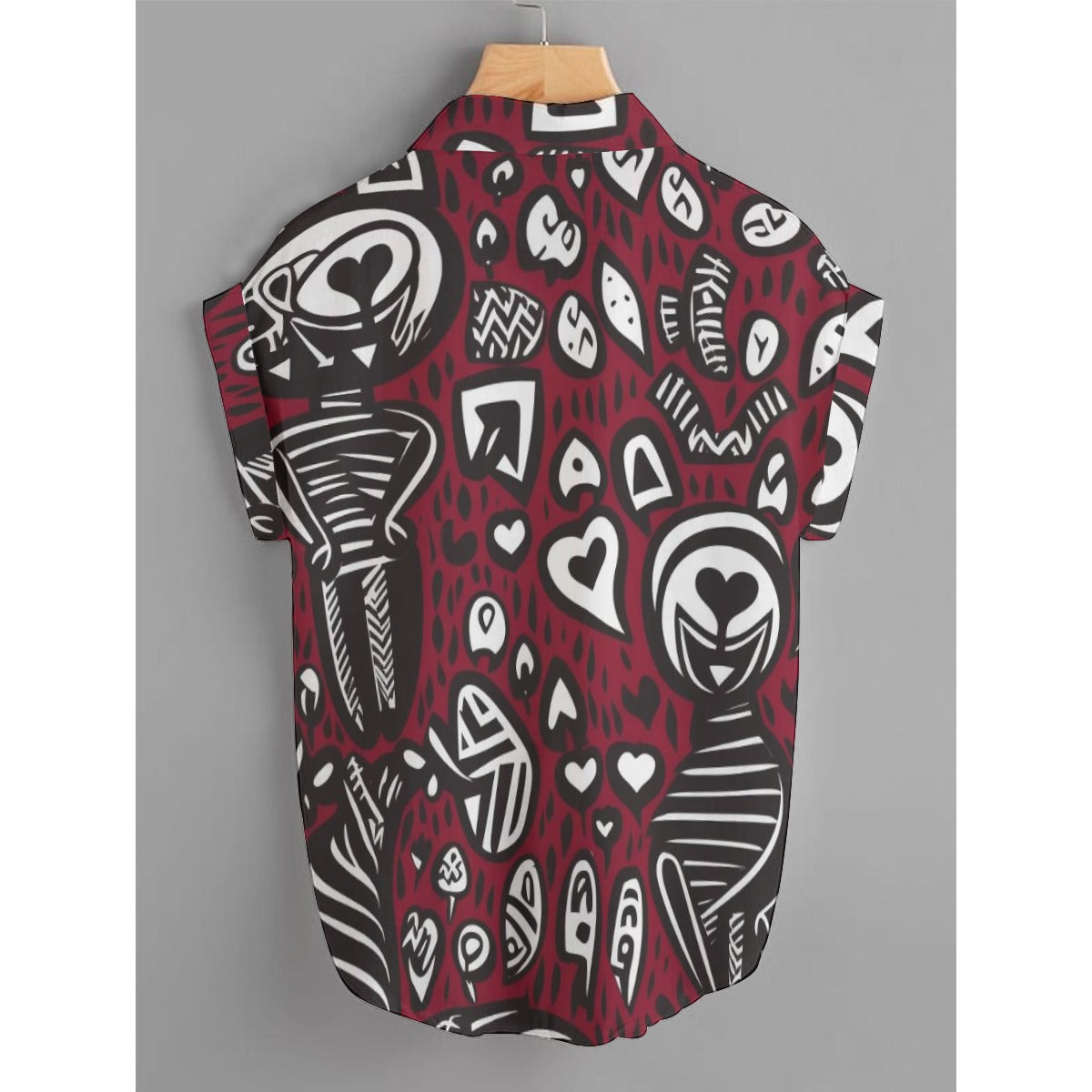 Tribal Heart Print Valentine’s Shirts – Romantic Couple Outfit