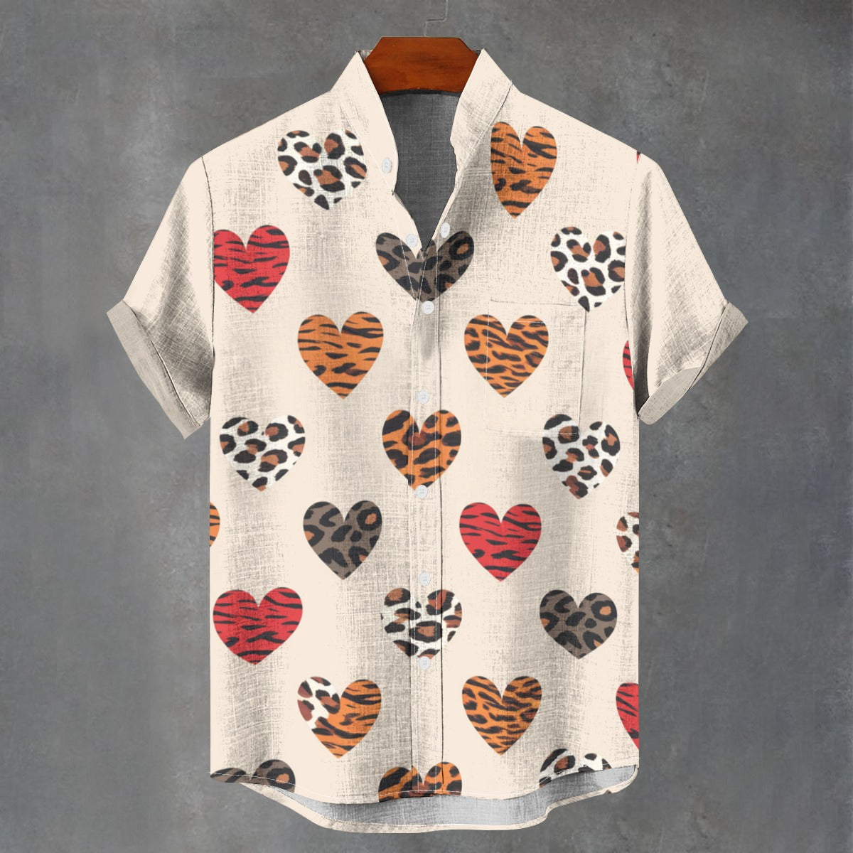 Leopard & Tiger Heart Print Shirt – Wild Valentine’s Style