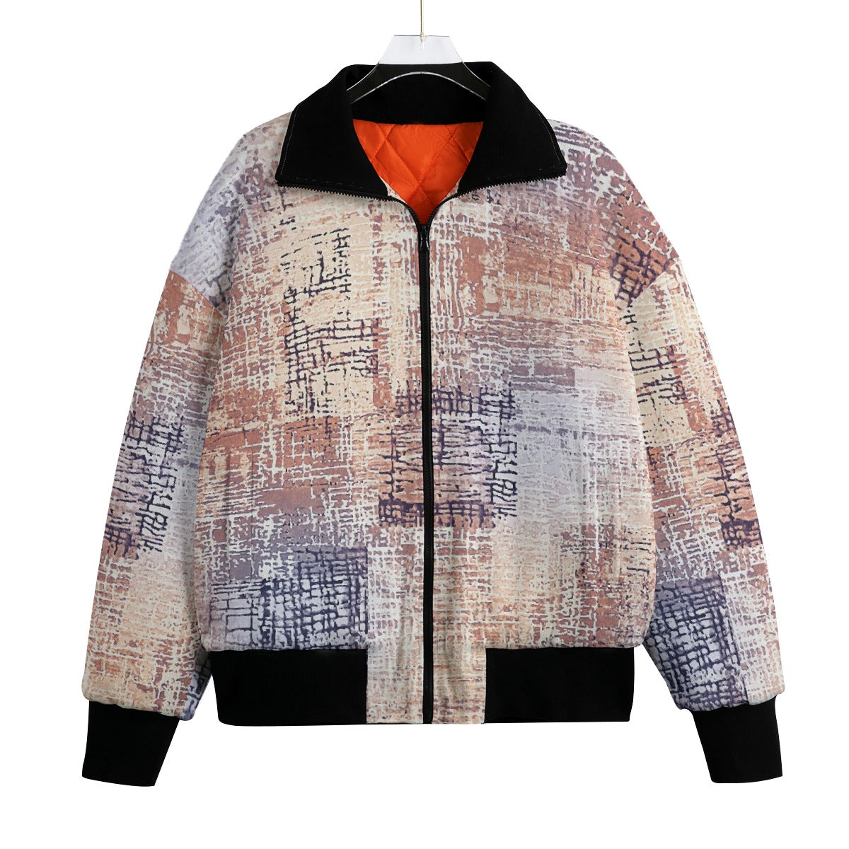 Abstract Fleece Jacket – Modern Art Style