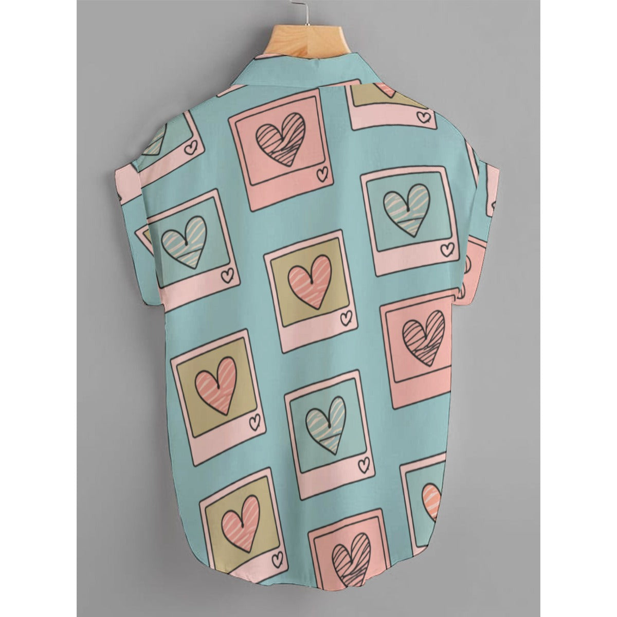 Retro Heart Polaroid Shirt – Pastel Valentine's Style