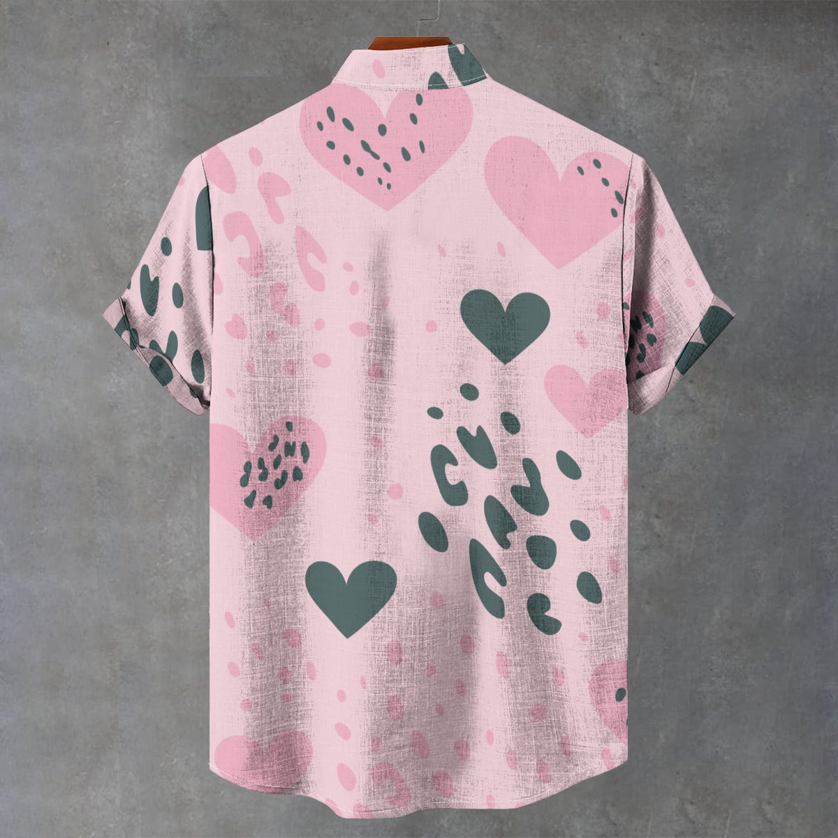 Pink Leopard Heart Print Shirt – Trendy Valentine's Outfit