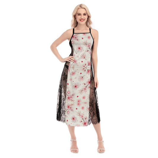 Cherry Blossom Lace Cami Dress – Romantic & Elegant