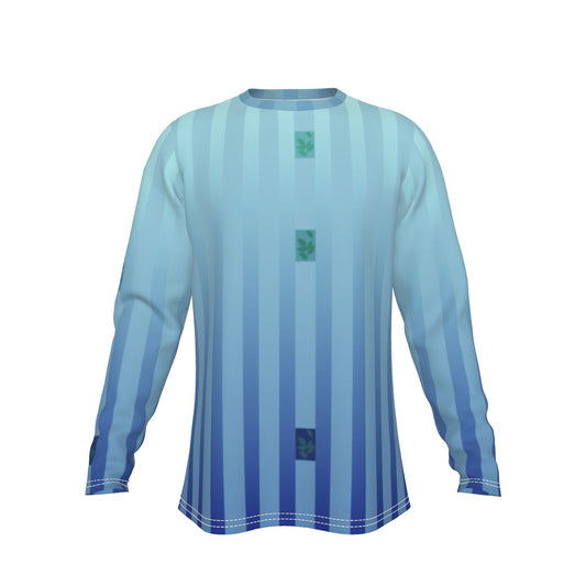 Men’s Gradient Blue Long Sleeve T-Shirt – Lightweight & Stylish