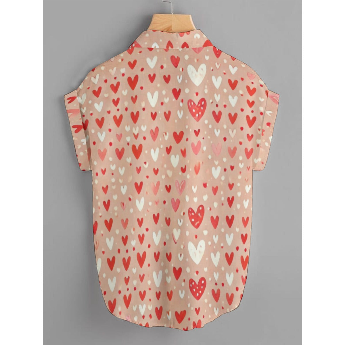 Valentine’s Heart Print Shirt – Romantic Couple Outfit