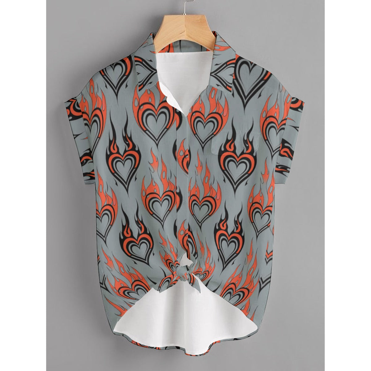 Flaming Heart Shirt - Bold Valentine’s Outfit