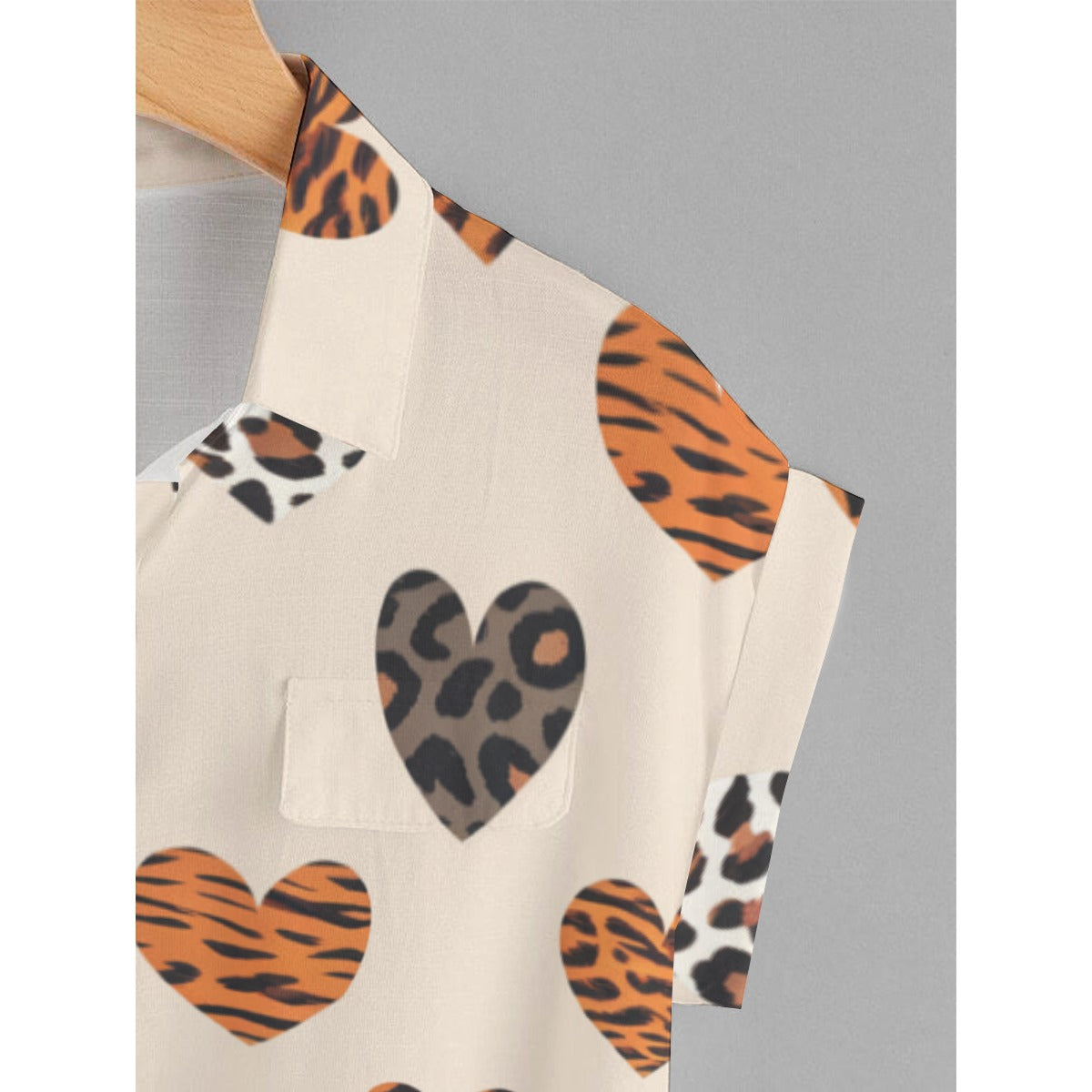 Leopard & Tiger Heart Print Shirt – Wild Valentine’s Style