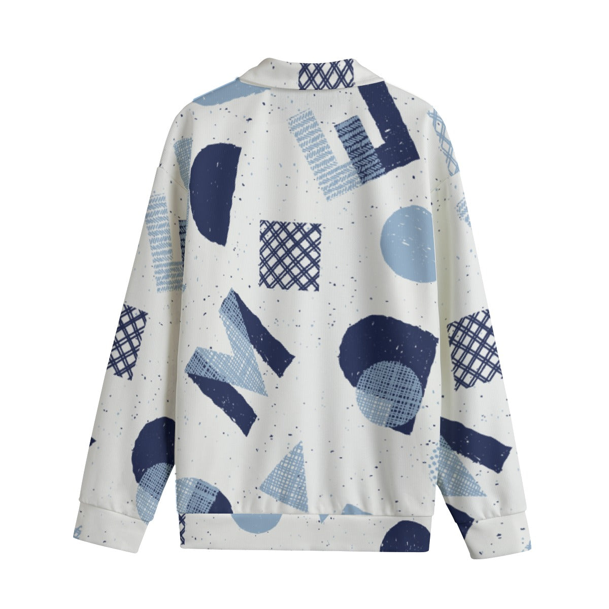 Abstract Blue Geometric Sweater - Unisex Artwear