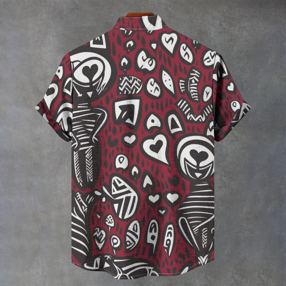 Tribal Heart Print Valentine’s Shirts – Romantic Couple Outfit