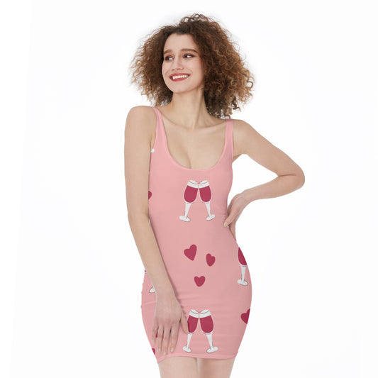 Pink Heart Mini Dress – Cute & Flirty