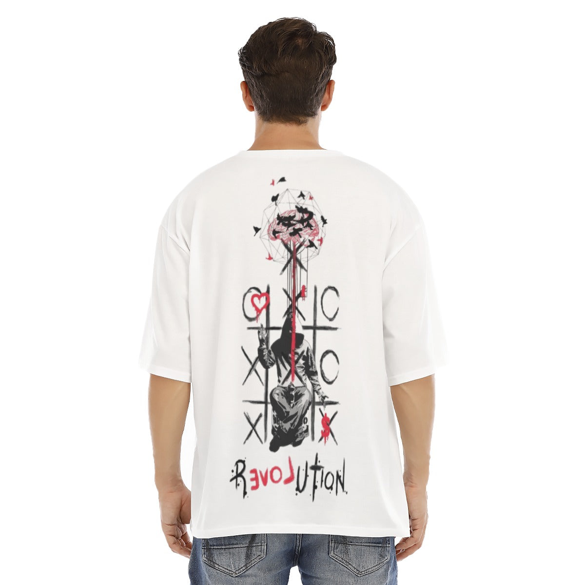 Abstract Skull Graphic Raglan T-Shirt - Unique Urban Streetwear