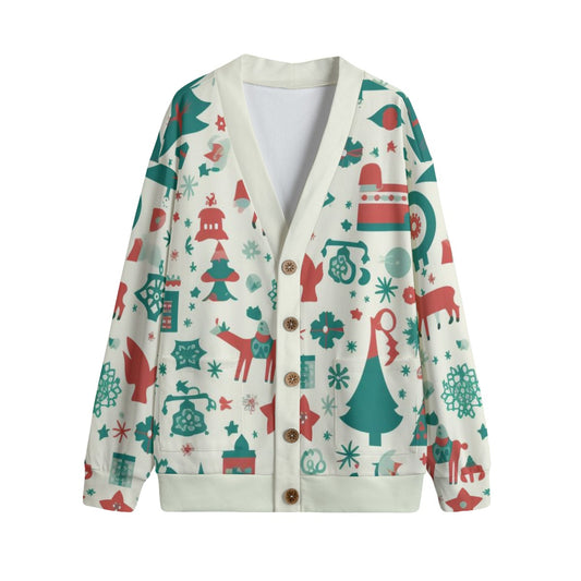 Festive Green & Red Christmas Cardigan