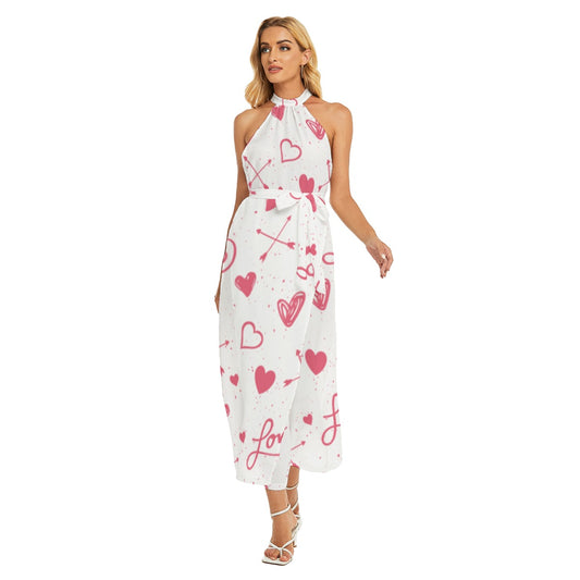 Romantic Heart Halter Dress – Valentine's Special