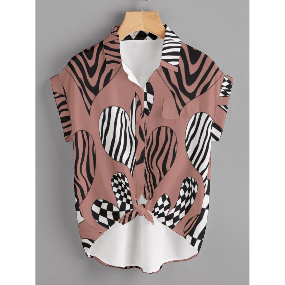 Zebra Heart Print Valentine’s Shirts – Trendy & Stylish