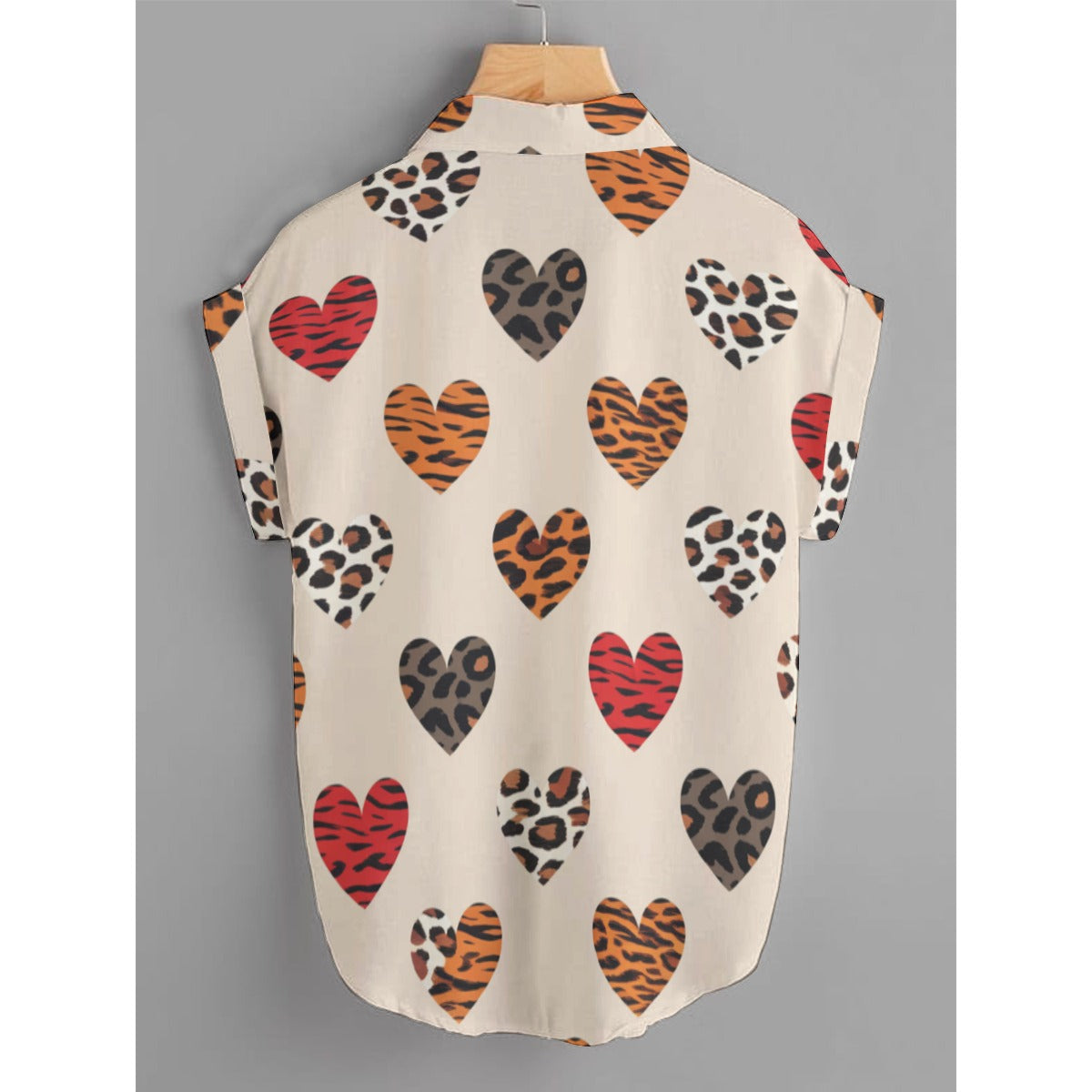 Leopard & Tiger Heart Print Shirt – Wild Valentine’s Style