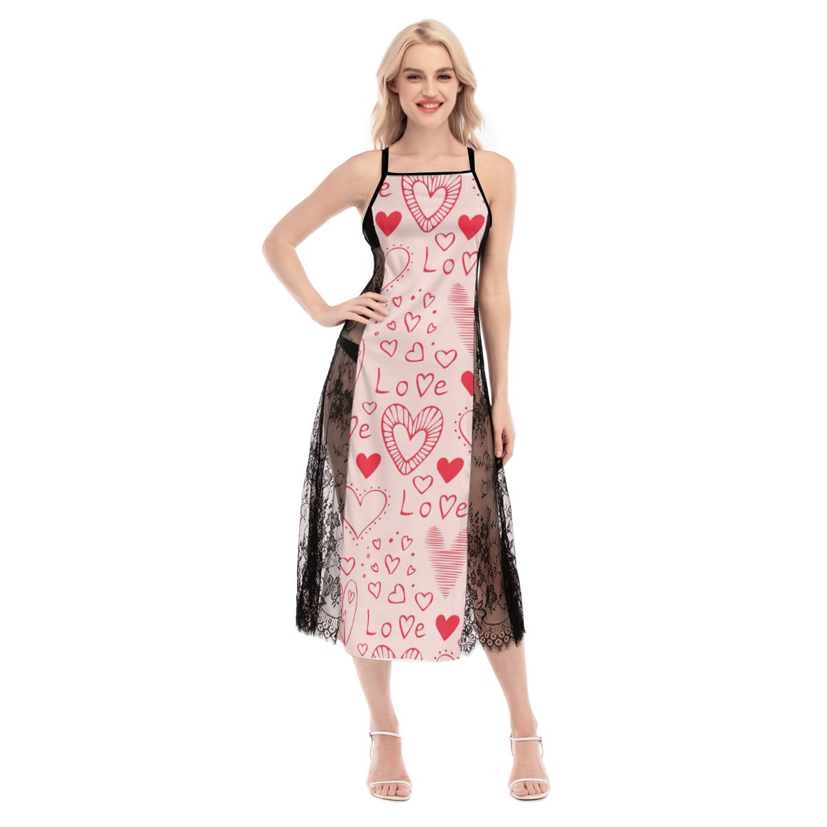 Valentine's Lace Cami Dress – Elegant & Romantic