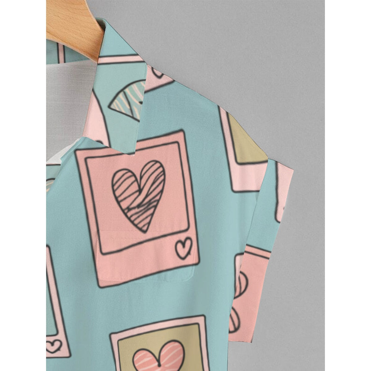 Retro Heart Polaroid Shirt – Pastel Valentine's Style