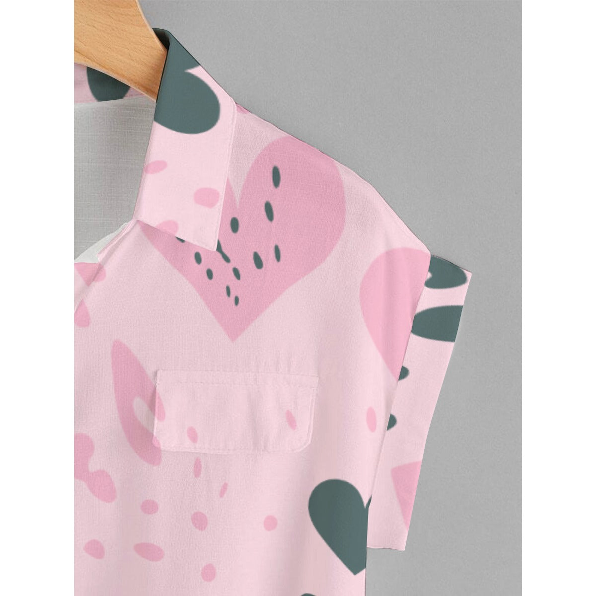 Pink Leopard Heart Print Shirt – Trendy Valentine's Outfit