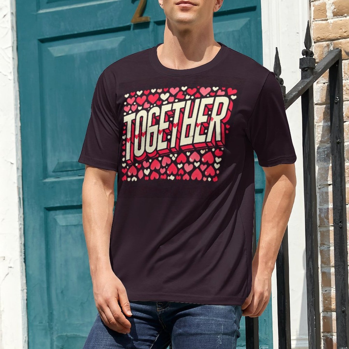 Together Matching Couple Shirts – Valentine's Day Tee & Crop Top