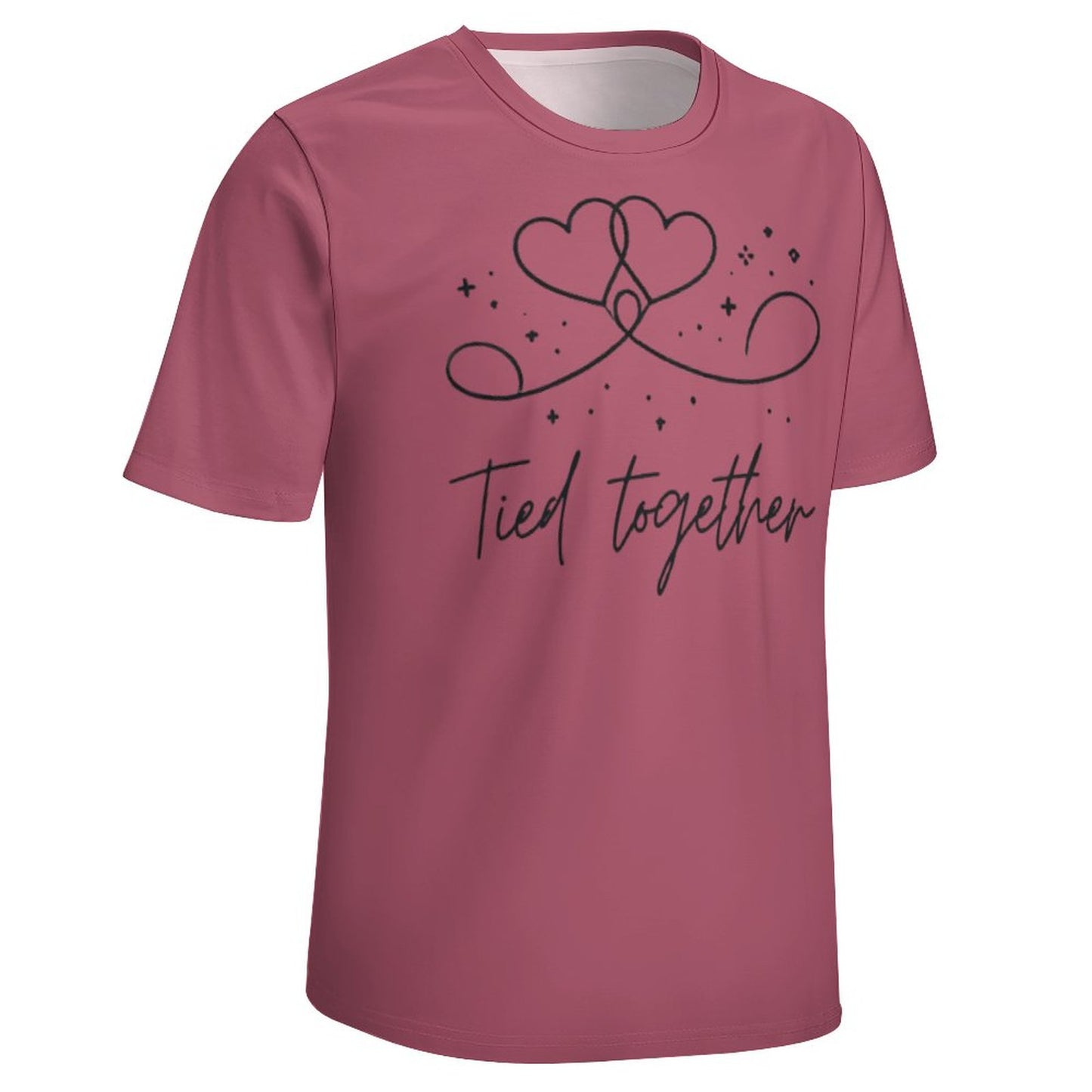 Tied Together Couples Matching T-Shirt & Crop Top – Romantic Valentine’s Day Outfit