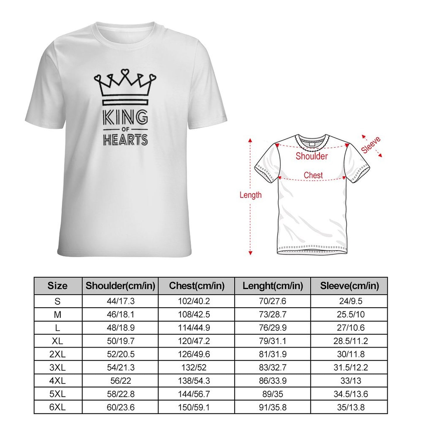 King & Queen of Hearts Matching Tees