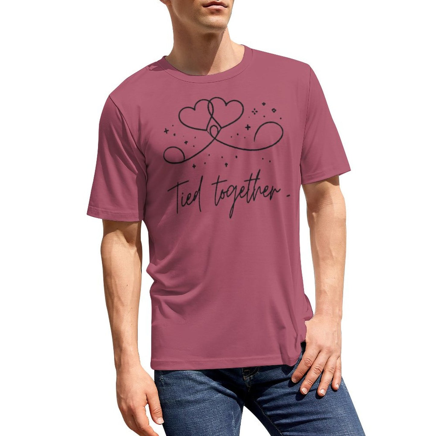 Tied Together Couples Matching T-Shirt & Crop Top – Romantic Valentine’s Day Outfit