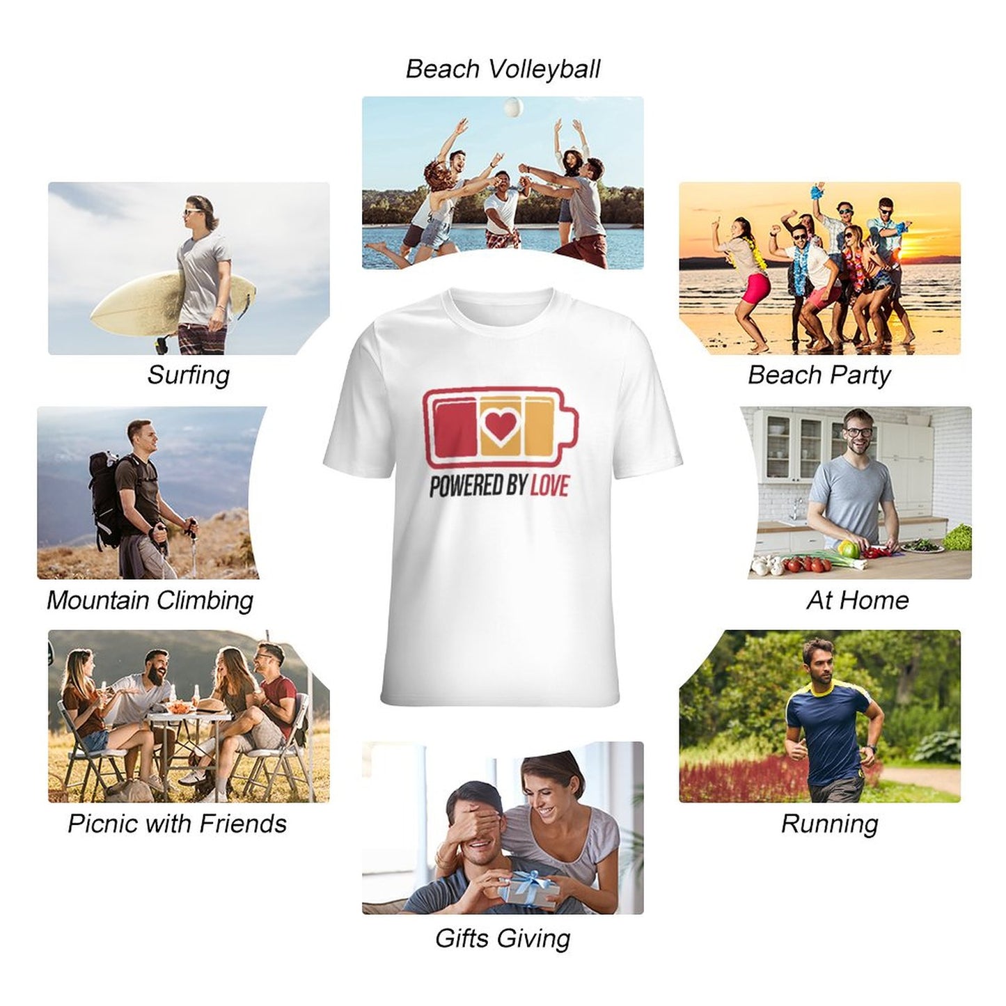 Powered by Love & Charging with Love Matching Shirts