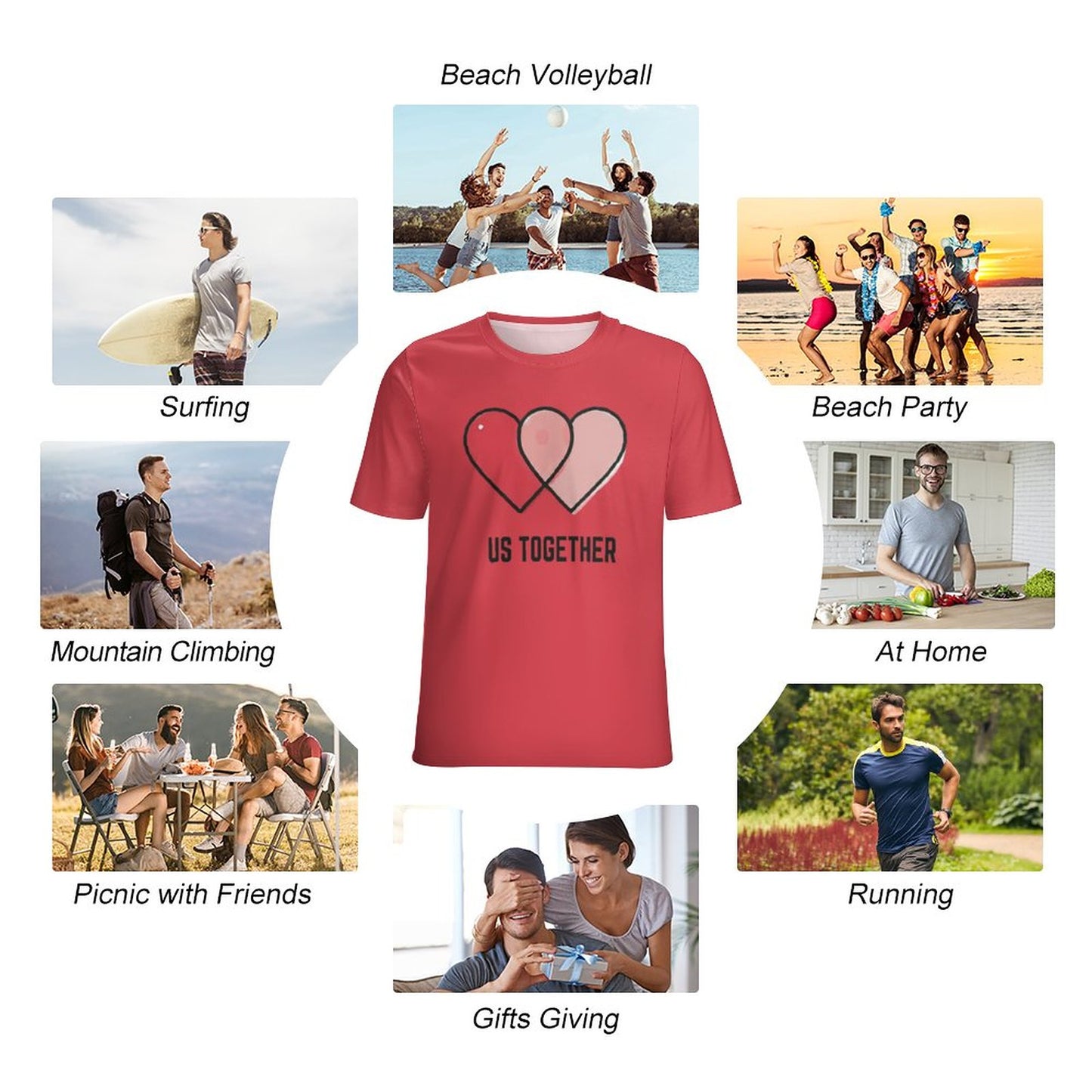 Us Together Matching Couple T-Shirt - Romantic Valentine’s Day Outfit