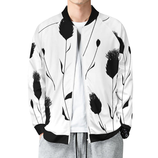 All-Over Print Raglan Zip-Up Shirt