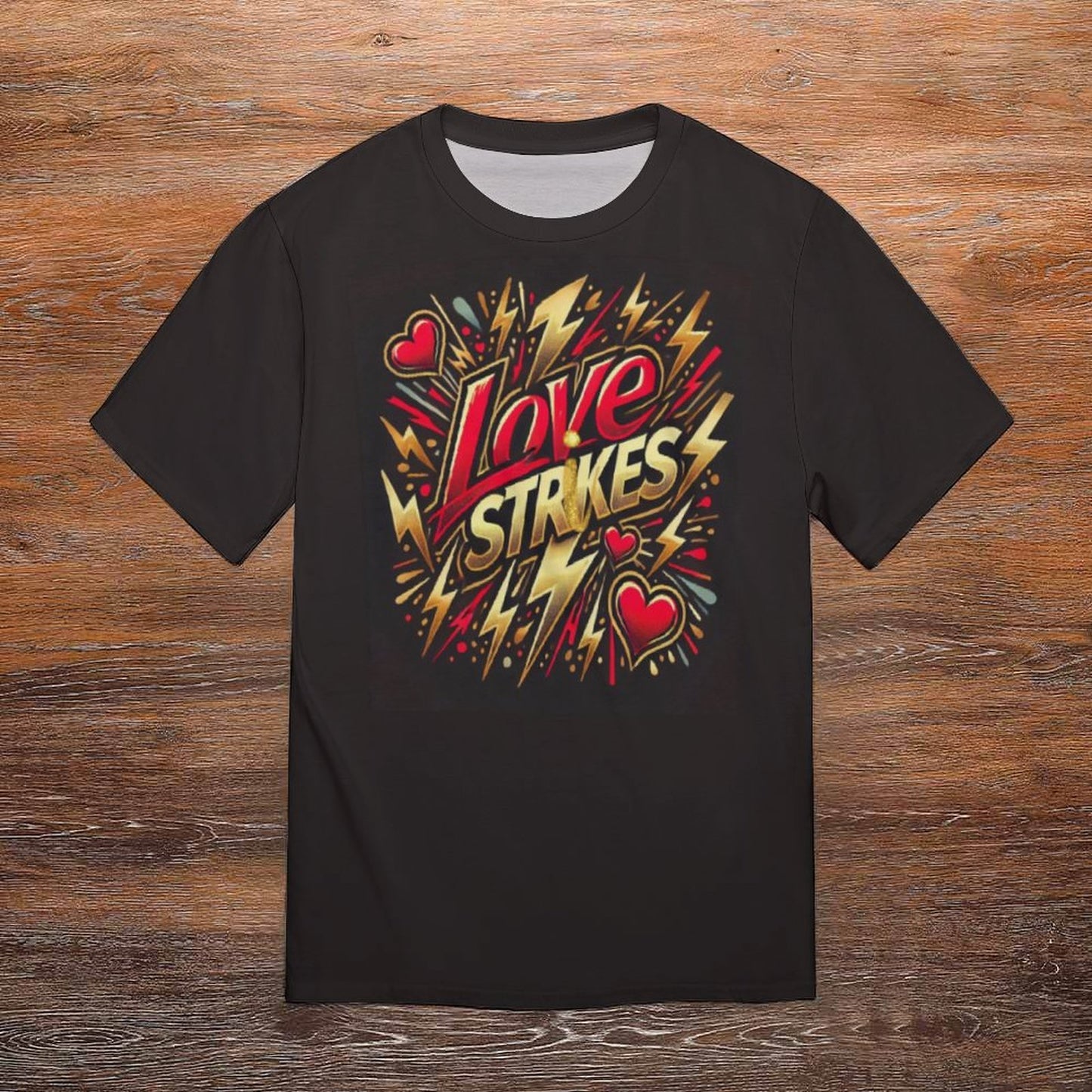 Love Strikes Matching Couple Shirts – Valentine’s Day Tee & Crop Top