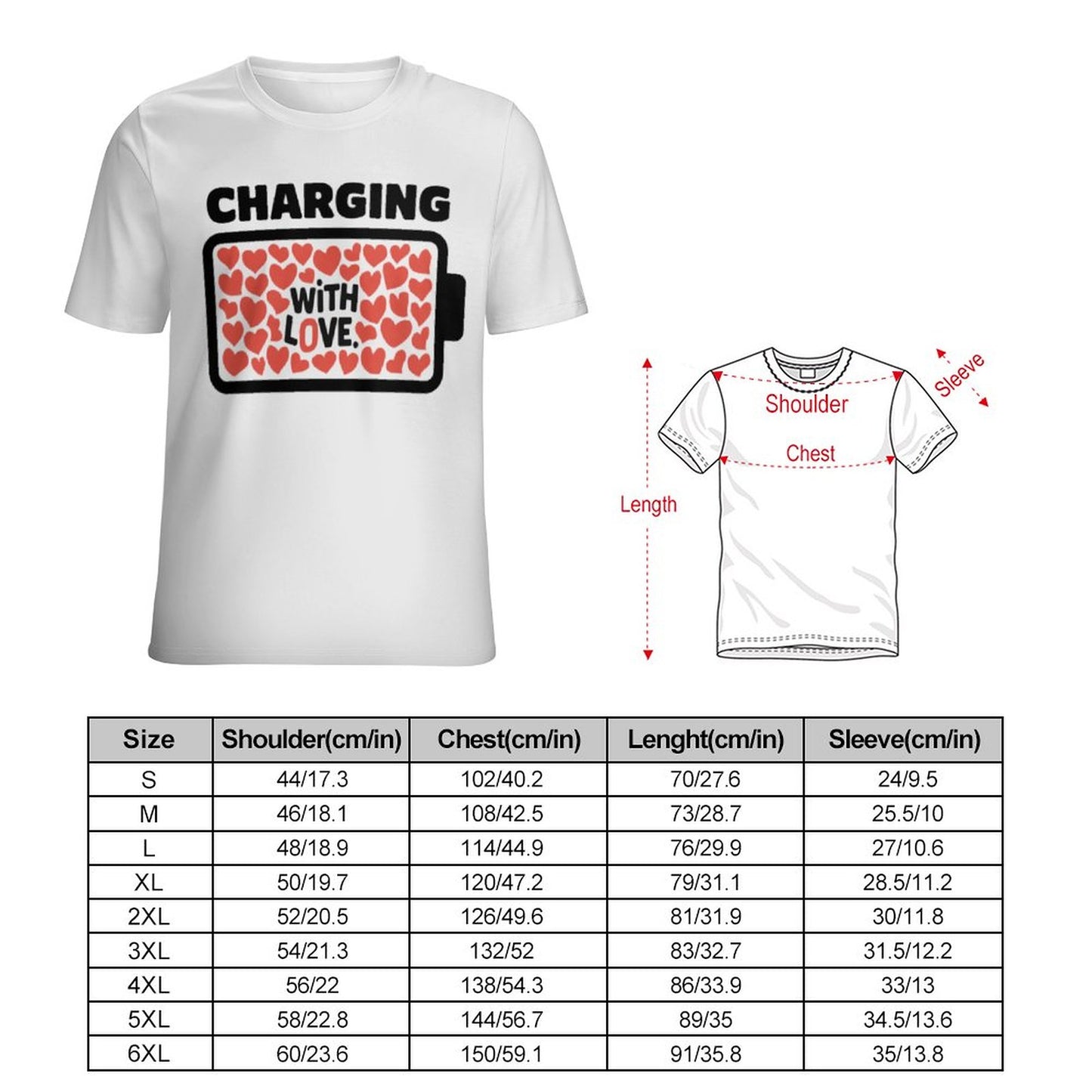 Powered by Love & Charging with Love Matching Shirts