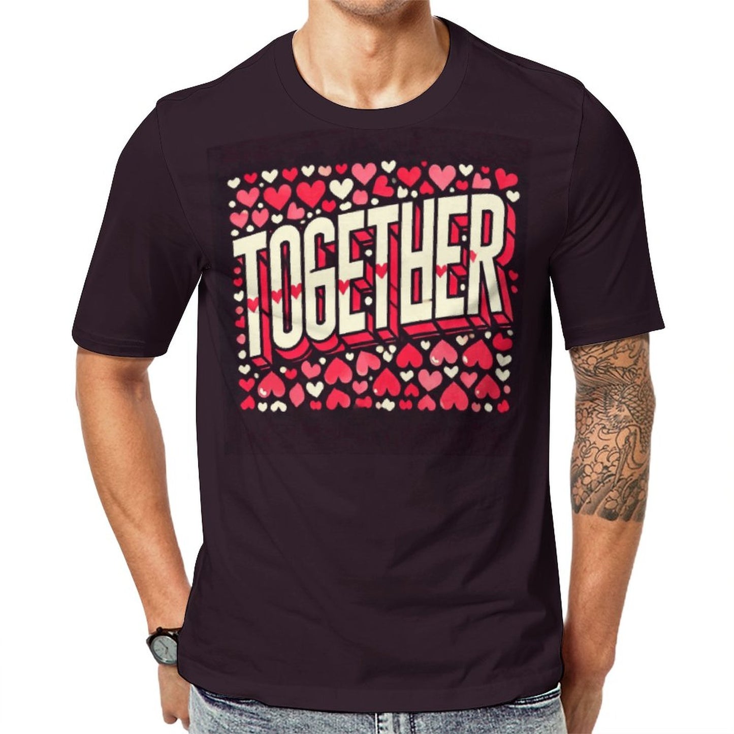 Together Matching Couple Shirts – Valentine's Day Tee & Crop Top