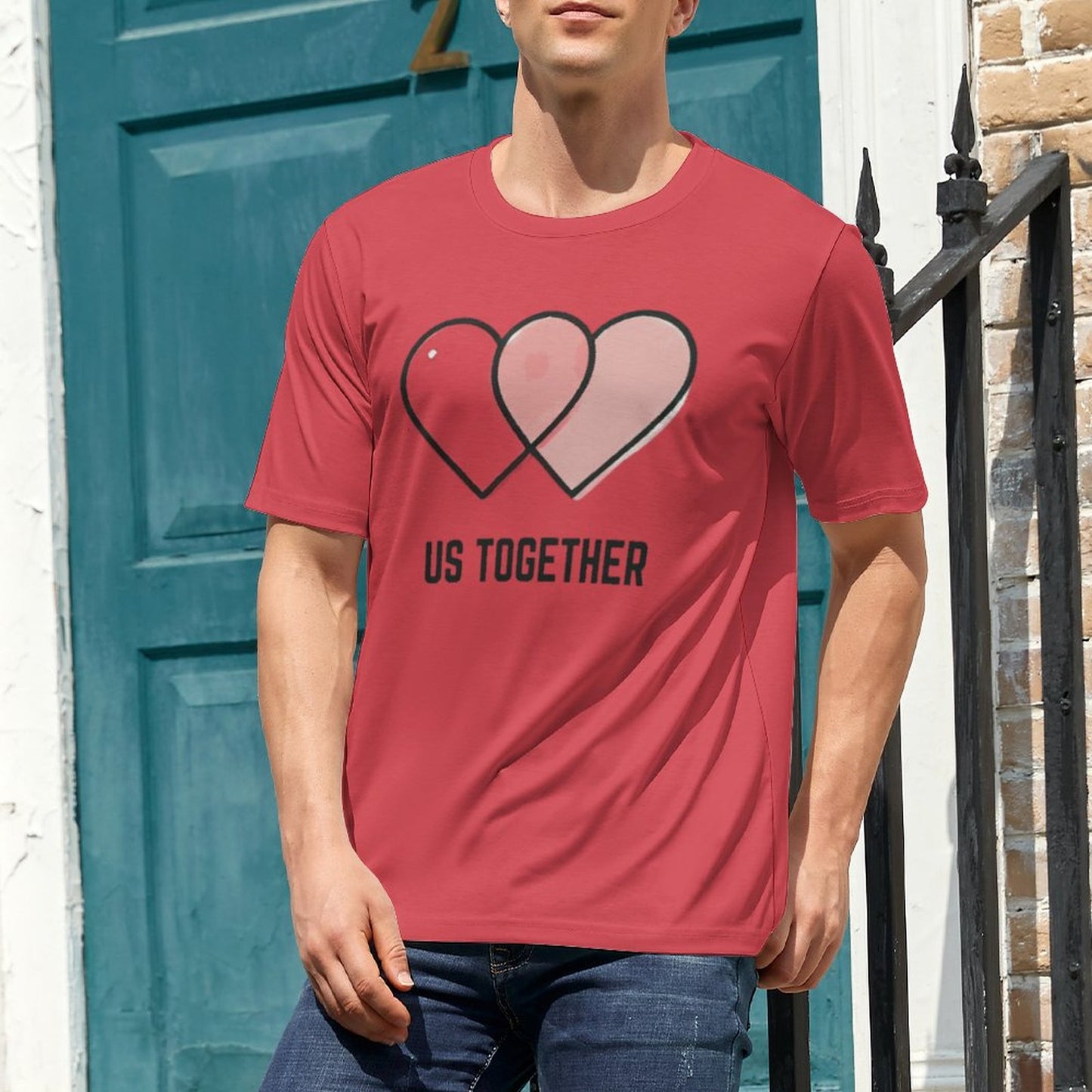 Us Together Matching Couple T-Shirt - Romantic Valentine’s Day Outfit