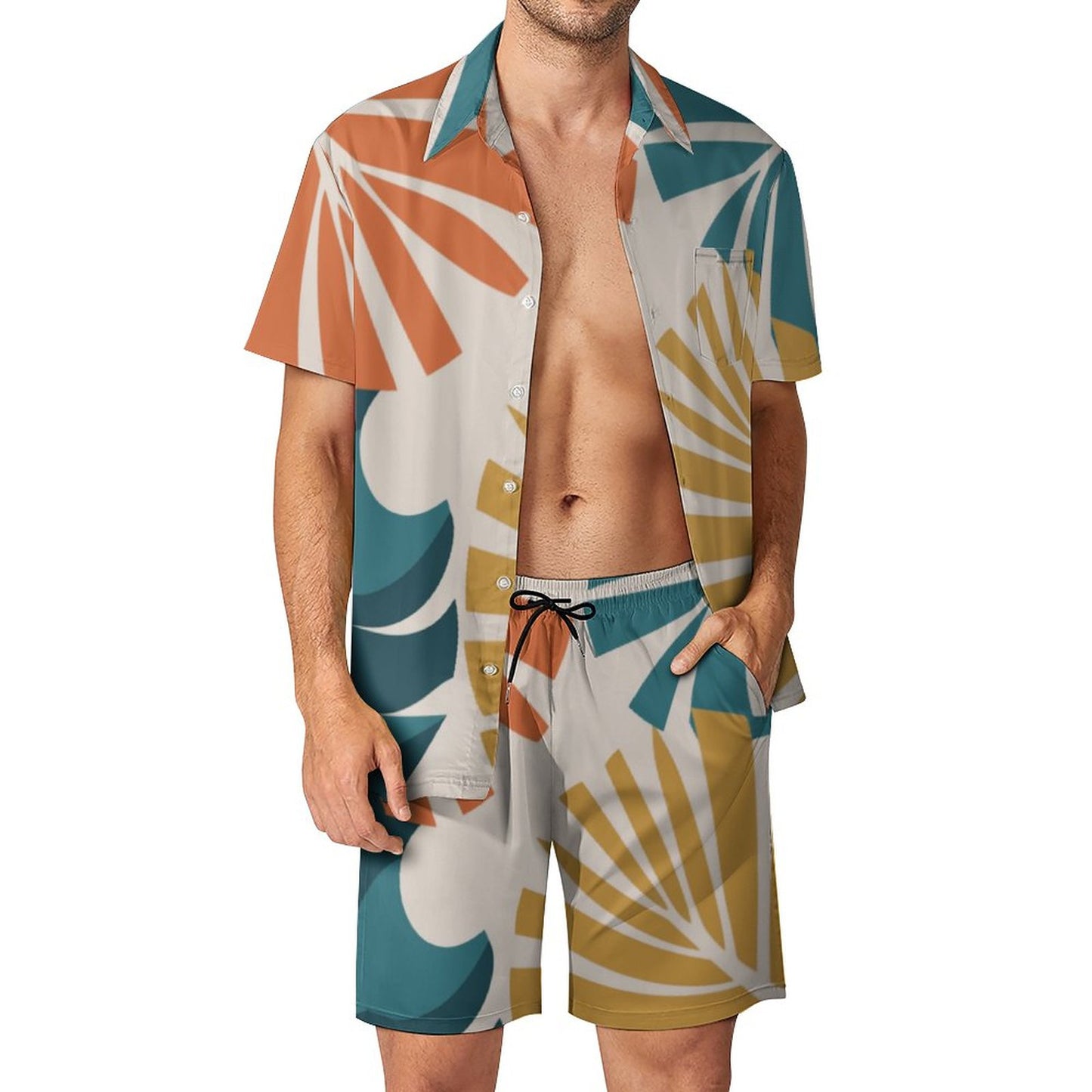 Men's Retro Hawaiian Shirt Set