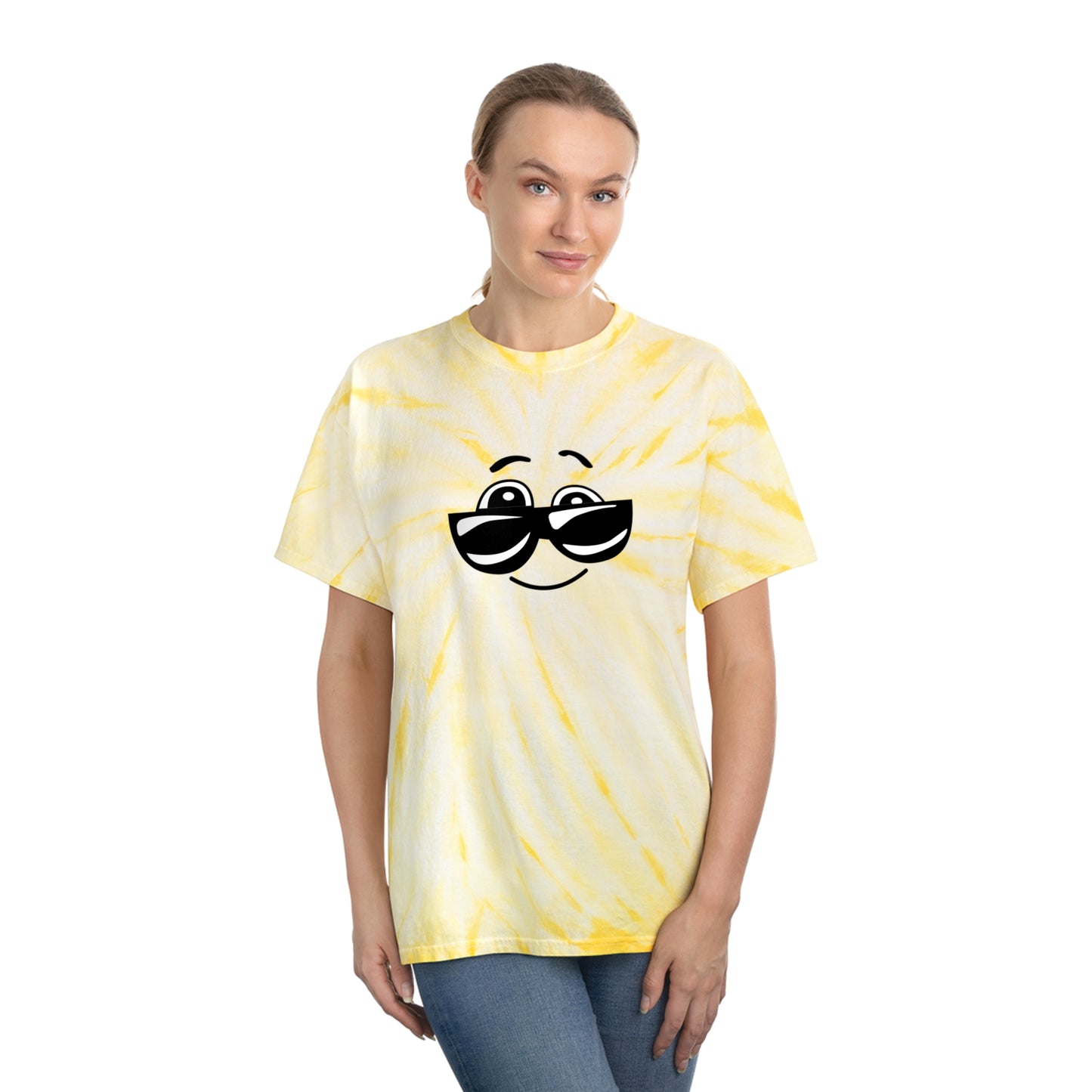 Tie-Dye Cyclone T-Shirt – Groovy Hippie Emoji Design