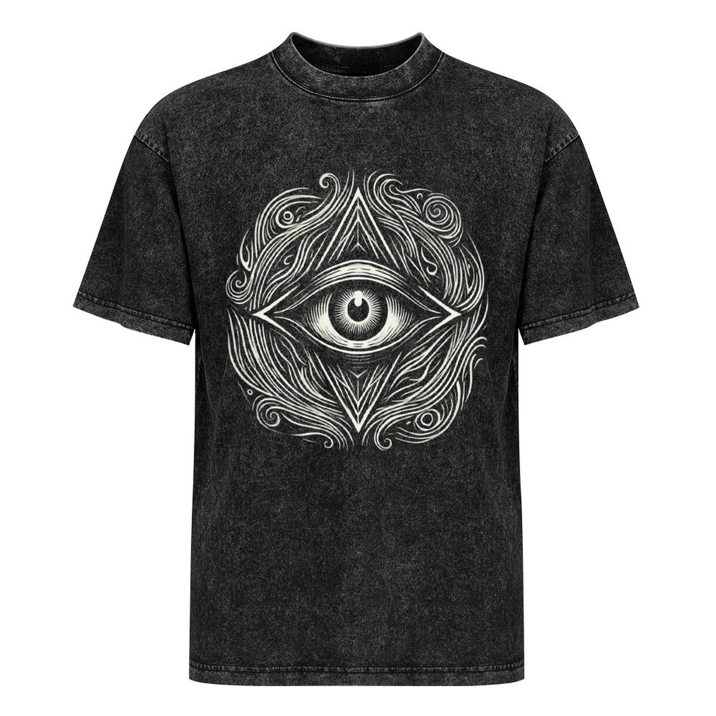 All-Seeing Eye Vintage Graphic T-Shirt – Mystical Gothic Streetwear