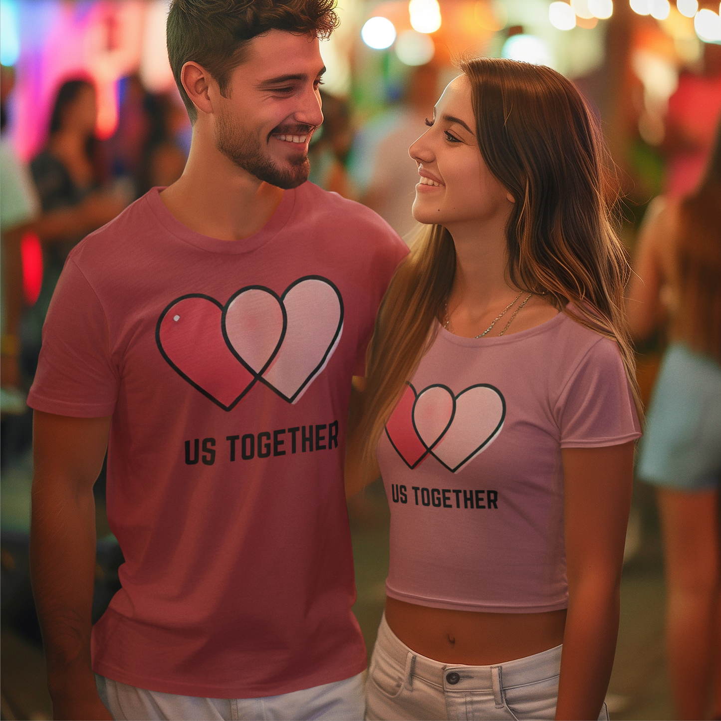 Us Together Matching Couple T-Shirt - Romantic Valentine’s Day Outfit