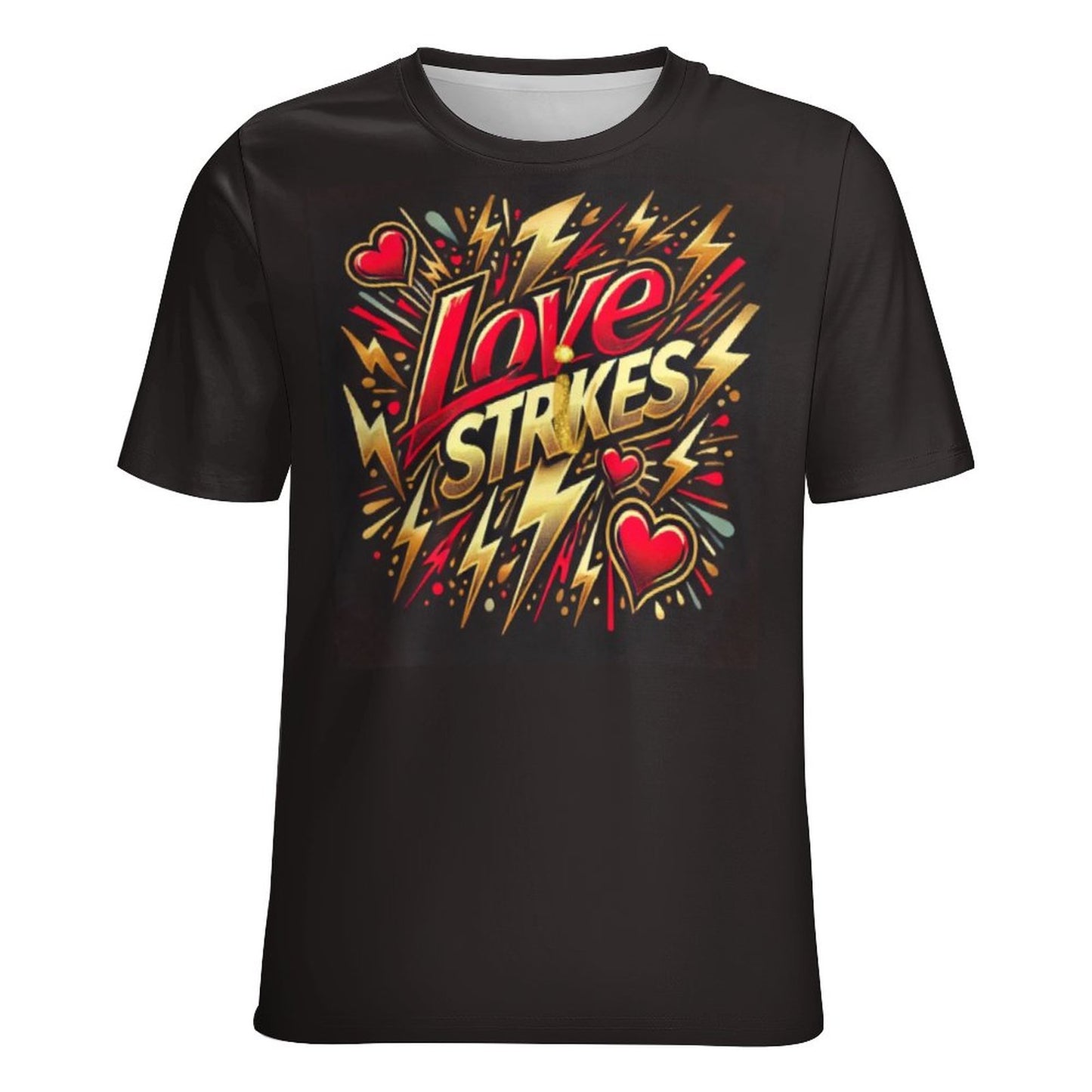 Love Strikes Matching Couple Shirts – Valentine’s Day Tee & Crop Top